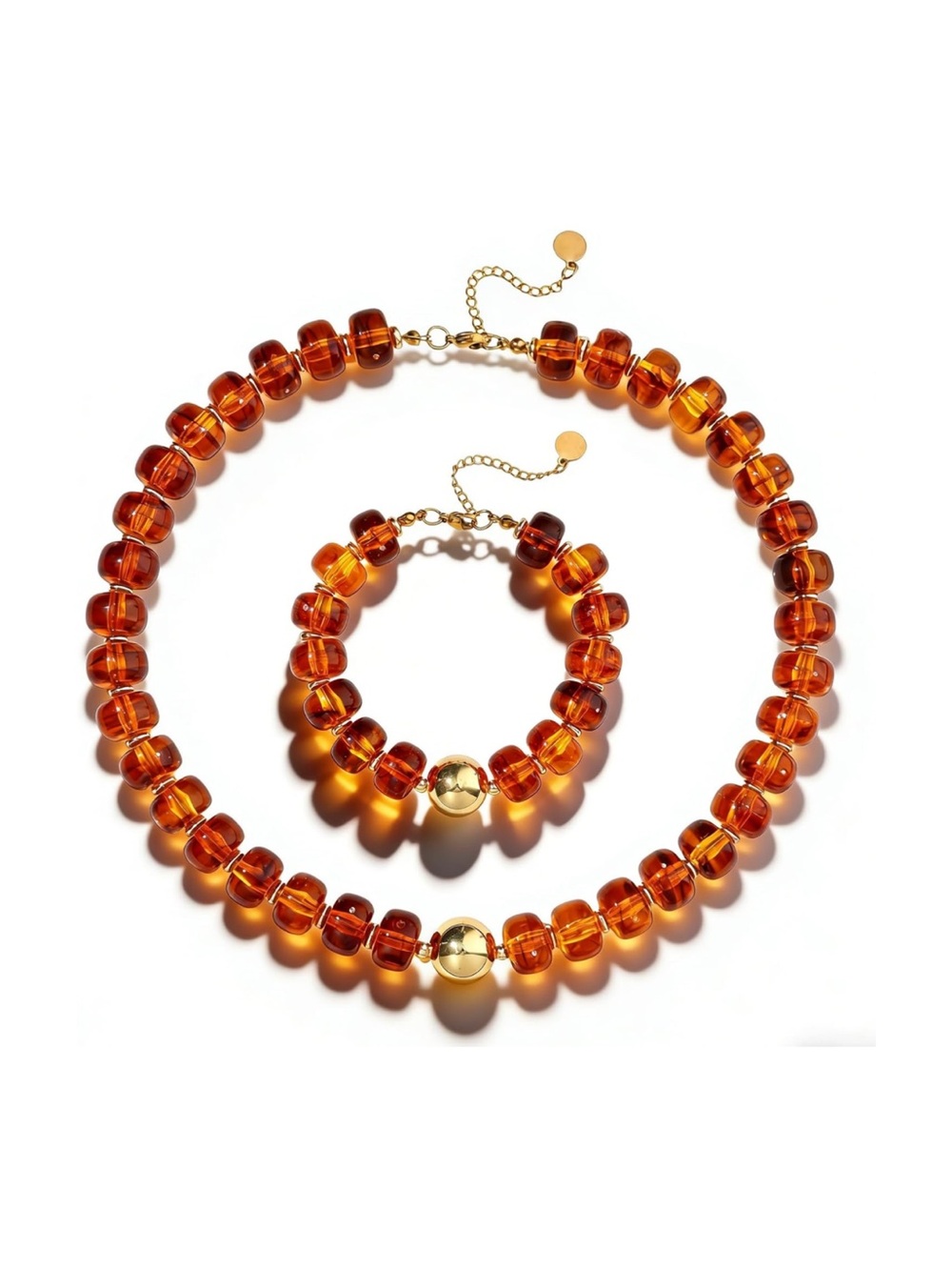Resin Thick Beads Necklace for Women, Minimalist, Modern, Jewelry Necklace